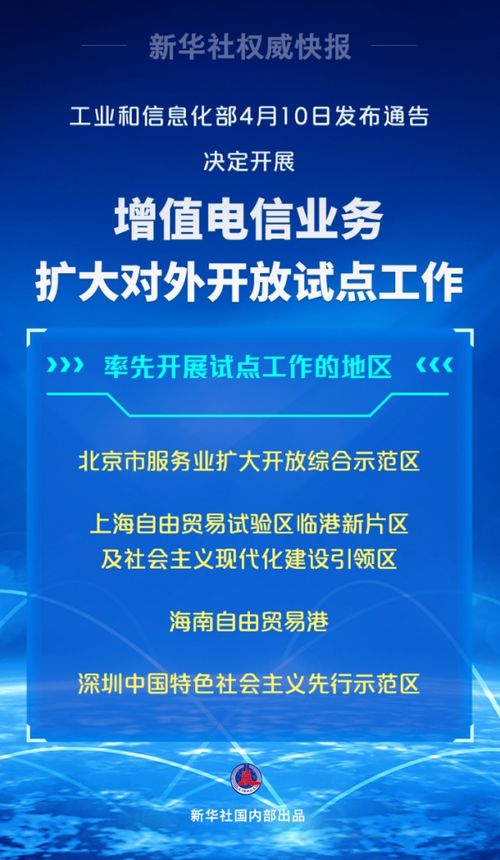 我國啟動增值電信業(yè)務(wù)擴(kuò)大對外開放試點(diǎn)，促進(jìn)省內(nèi)行業(yè)創(chuàng)新發(fā)展